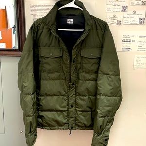 32 HEAT Mens camo green puffer jacket